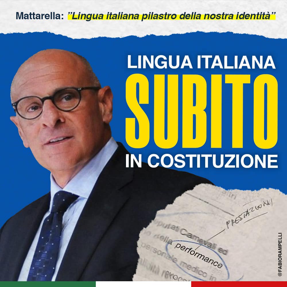  Le musa mancanti : Nera , rosa … trasparente : Cronache multicolori >  - Pagina 7 Fabio-Rampelli-lingua-italiana